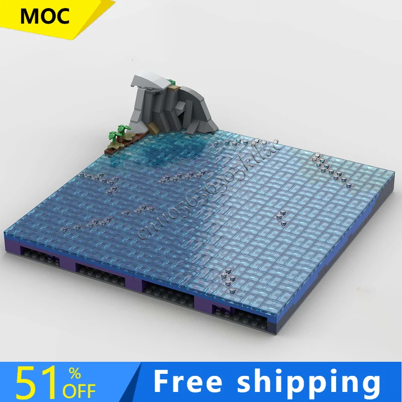 

788 шт., популярные строительные блоки «Древний усадник», речная секция, кирпичи, модель, образовательные сборочные блоки, игрушки для детей, праздничные подарки