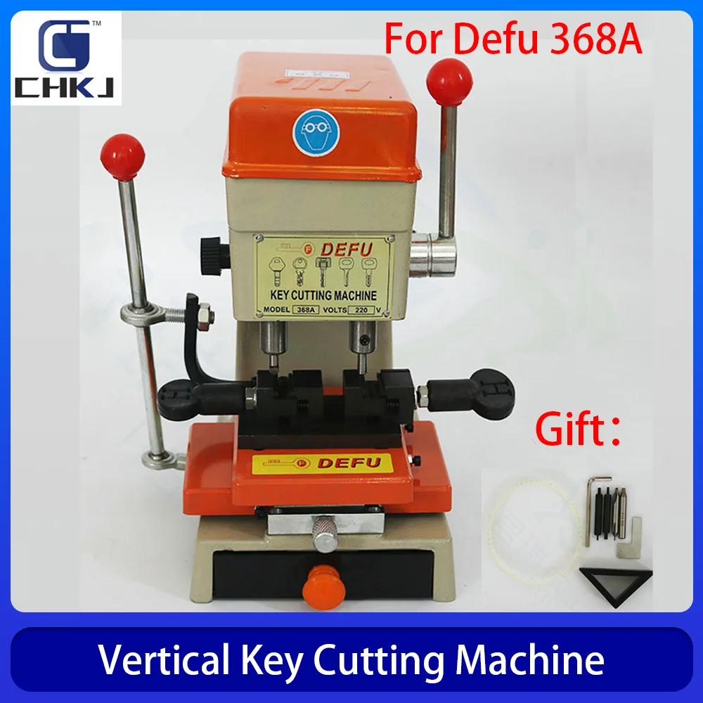 CHKJ For Defu 368A Vertical Key Cutting Machine Key Duplicating Machine for Making Car Keys End Milling Locksmith Supplies