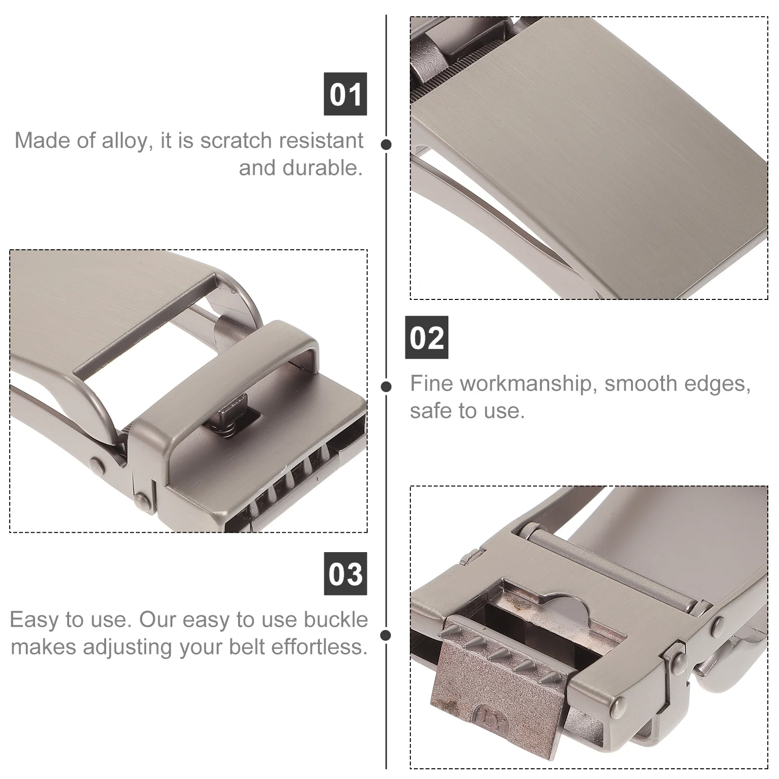 

Fashion Men's Automatic Belt Buckle Black Alloy Plaque for Belts Perfect for Business Occasions