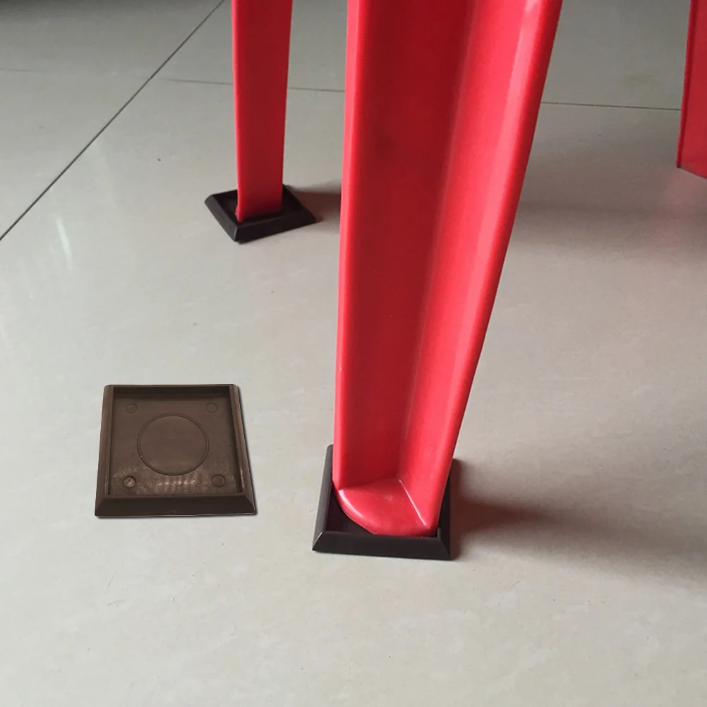 

10 Pcs Furniture Leg Protectors Square Non Skid Plastic Pads Chairs Sofas Beds Floor Protector Carpet Anti Slip