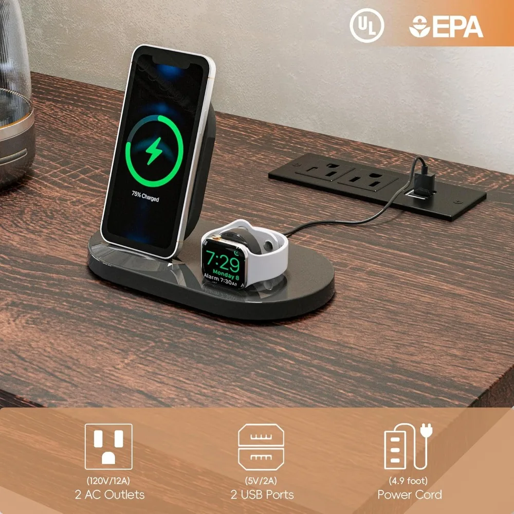 슬라이딩 헛간 문이 있는 65인치 이상 높이의 TV 스탠드, 엔터테인먼트 센터, 전원 콘센트 포함