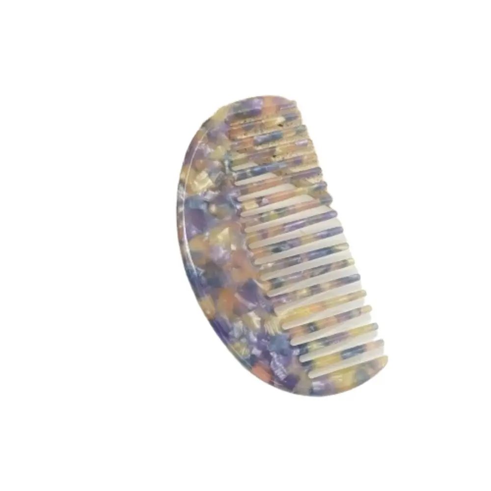 

Creative Colorful Semicircular Comb Wide-tooth Comfortable Hairdressing Comb Smooth Anti-static Hawksbill Hair Comb Women