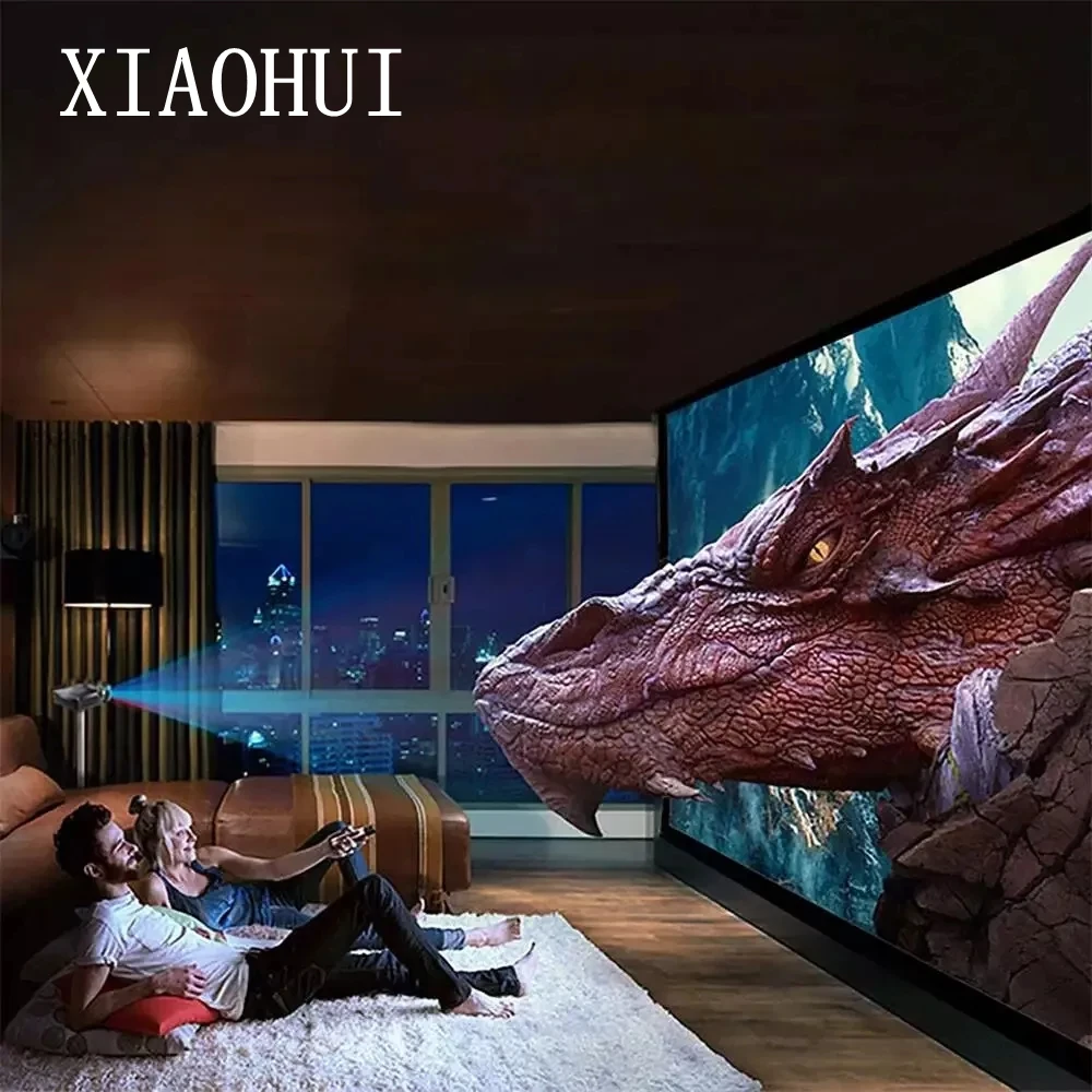 XIAOHUI Simple Projector Outdoor Polyester Soft Curtain 16:9 133 inch Portable HD 4K Movie Projection Screen  Soft Screen