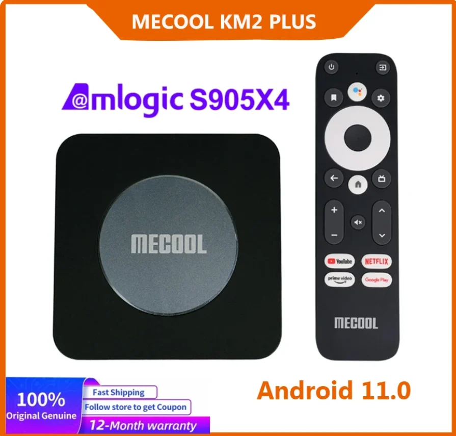 

MECOOL Android TV Box KM2 Plus 4K Amlogic S905X4 2G DDR4 Ethernet WiFi Multi-streamer HDR 0 TVBOX Home Media Player Set Top Box