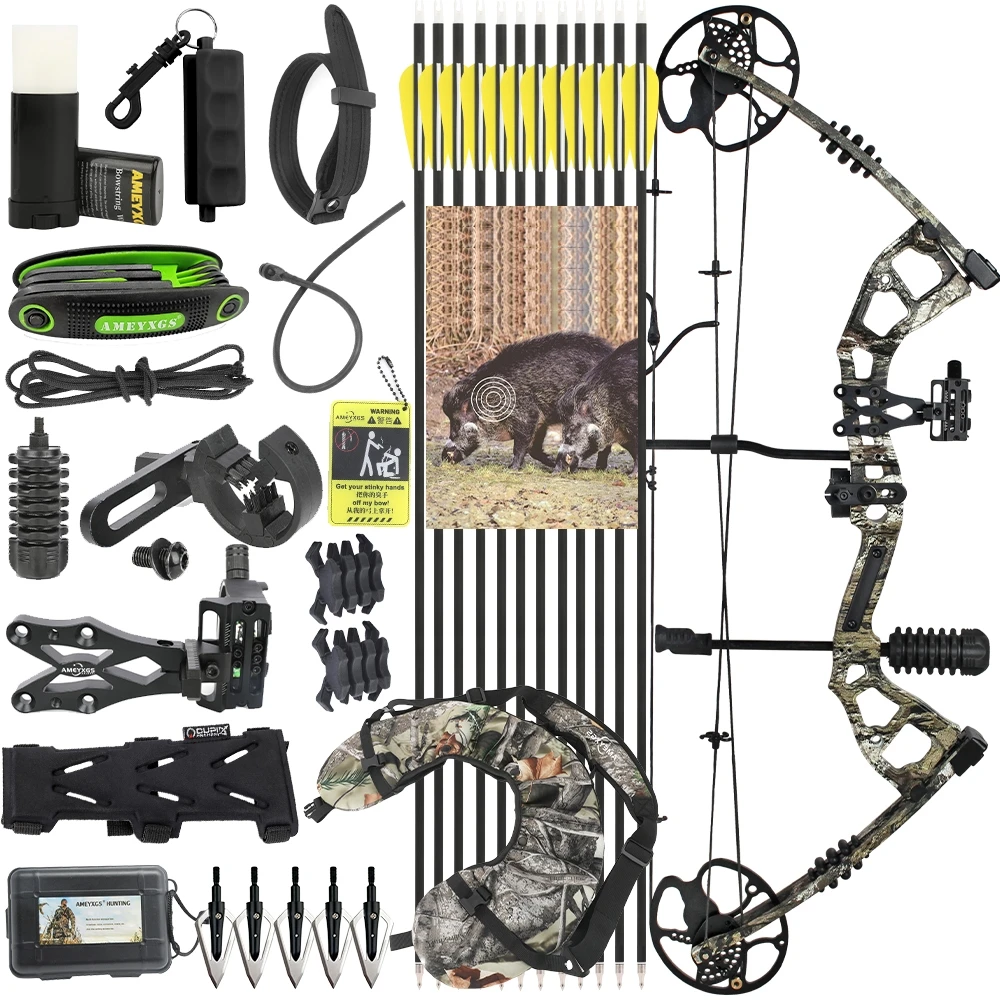 

CNC Compound Bow Carbon Arrow Set 0-70Lbs Hunting Shooting Target Practice Competition Adult Outdoor Hunting