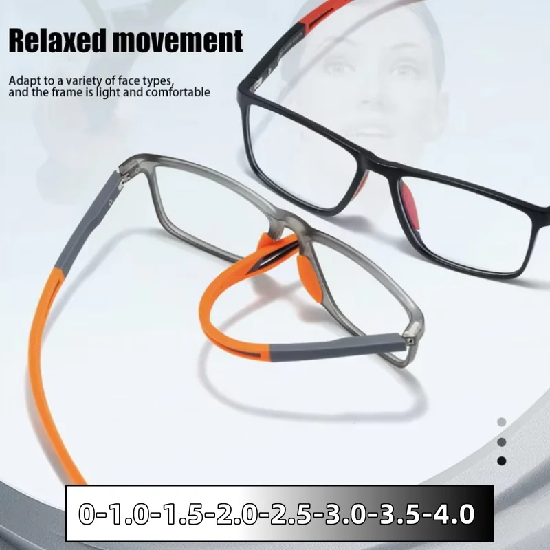 

Man Sports Myopia Eyeglasses Trendy Blue Light Blocking Glasses Classic Design Women Spectacles Diopter 0 To -4.0 Eye Protection