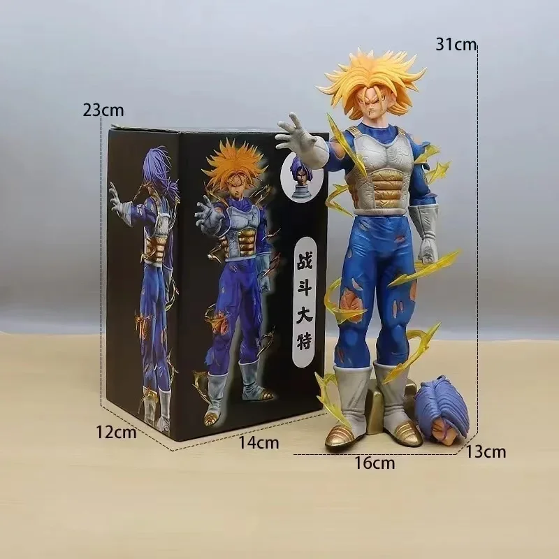 

32cm Dragon Ball Super Saiyan Trunks Gk Action Statue PVC Anime Character Collection Model Peripheral Doll Toy Gifts Ornament