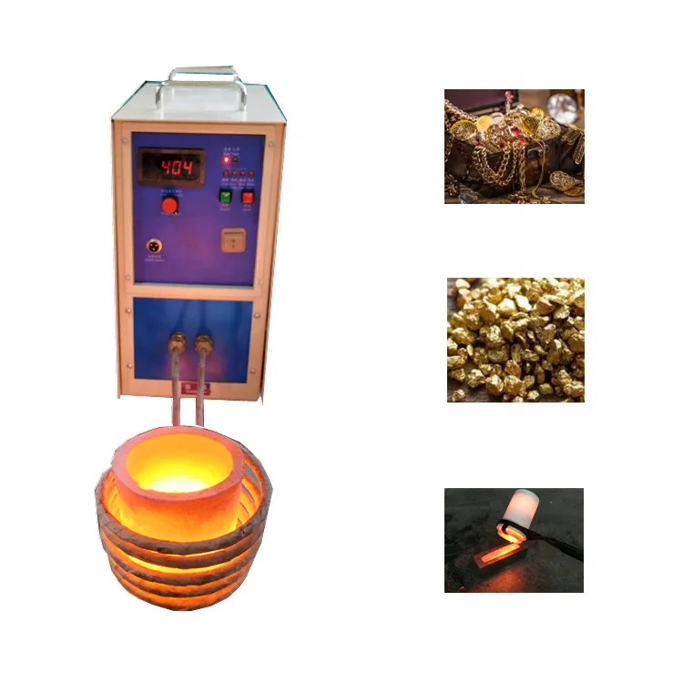 5kg induction smelting furnace gold/silver/copper/steel 25KW  heating element coil  induction heater