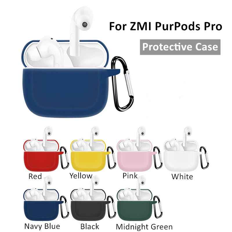 1 шт. противоударный мягкий силиконовый защитный чехол для ZMI PurPods Pro, настоящий беспроводной зарядный чехол для наушников с аксессуарами для ключей
