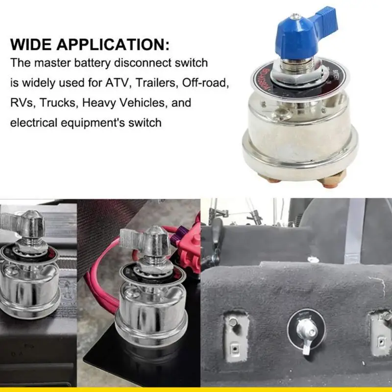 SZCH Battery Disconnect Switches Heavy Duty Battery Shut Switches for Car Boats & ATV