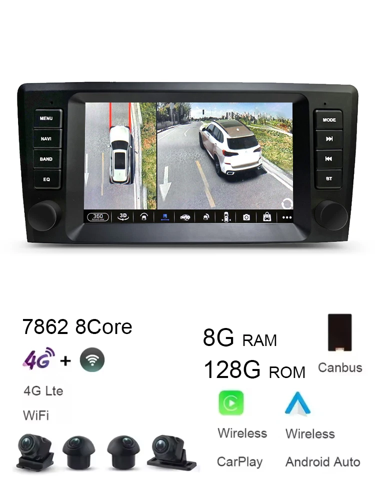 Andorid Voor VOLVO S60 V70 XC70 XC90 2000-2004 Auto Multimedia Video Spelers Draadloze CarPlay Navigatie Bluetooth Scherm radio