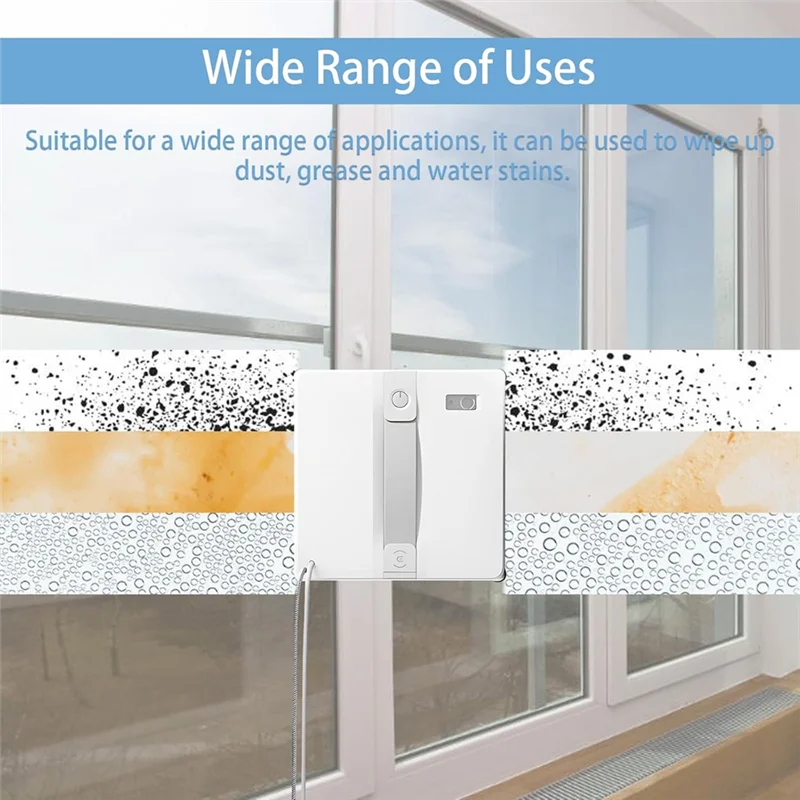 A86I-10Pcs Für Ecovacs Winbot Mini Ersatzteile Tücher Reinigungstuch, Mikrofaser-Reinigungspad