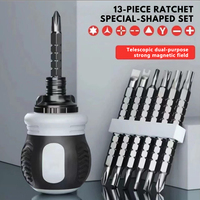 13-in-1 Ratchet Screwdriver Set High Hardness Labor-saving Multi-purpose Mini Short Radish Head Home Portable Repair Tool Set
