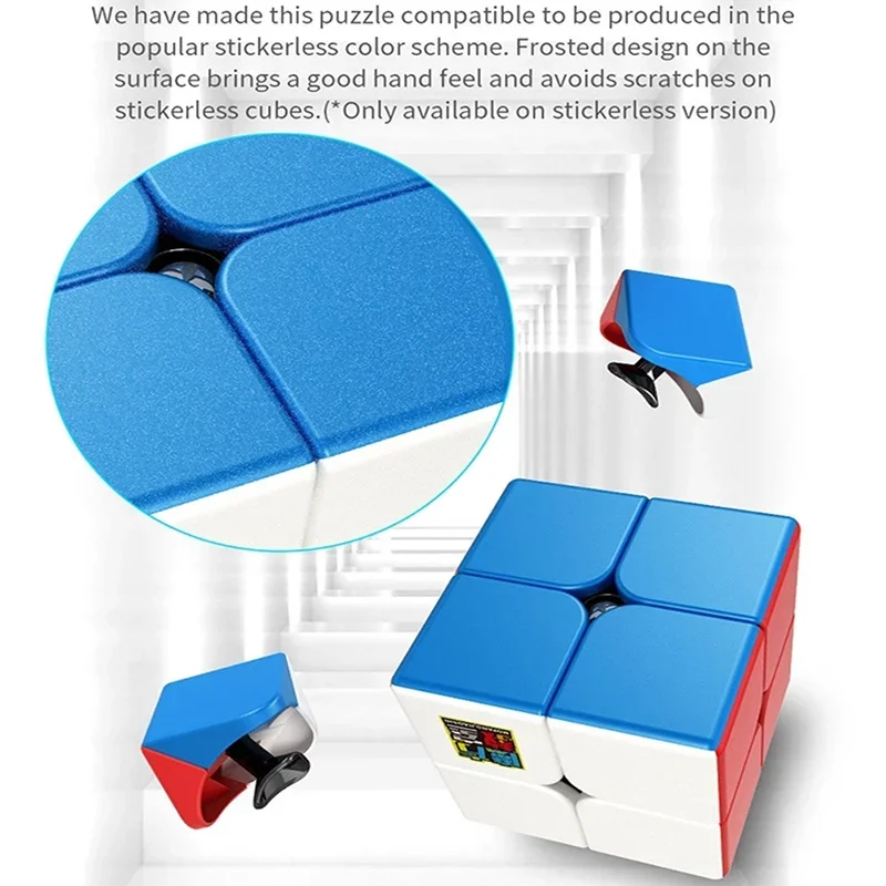 Mini Bolso Cubo Mágico para Crianças, Brinquedos Educativos Profissionais, 2x2x2, Velocidade 2x2