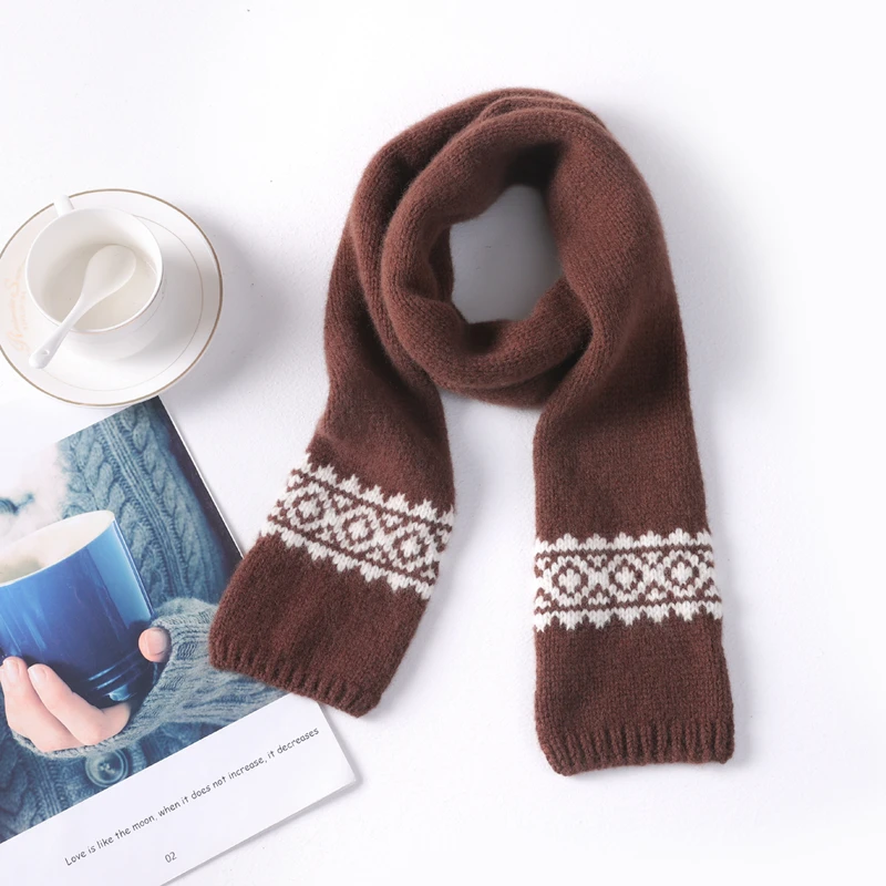100% Wool Fair‑Isle Colorful K - Wool Scarf Men review and price