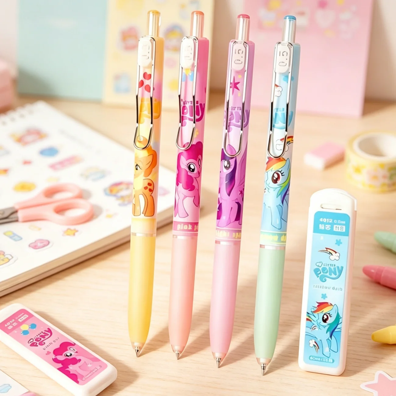 1/2/3/4pcs Set of Automatic Mechanical Pencils with Refills A cute cartoon mechanical pencil set designed for students