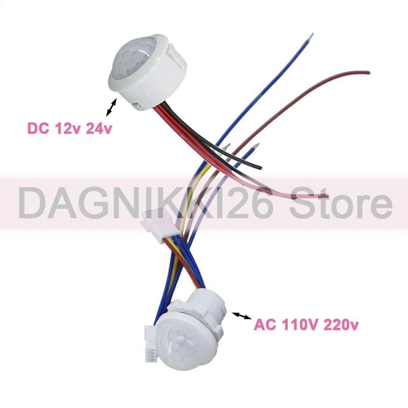 

AC 220 В или DC 12 В-24 В PIR датчик движения автоматический ИК-переключатель света детектор человеческого тела для внутреннего наружного освещения