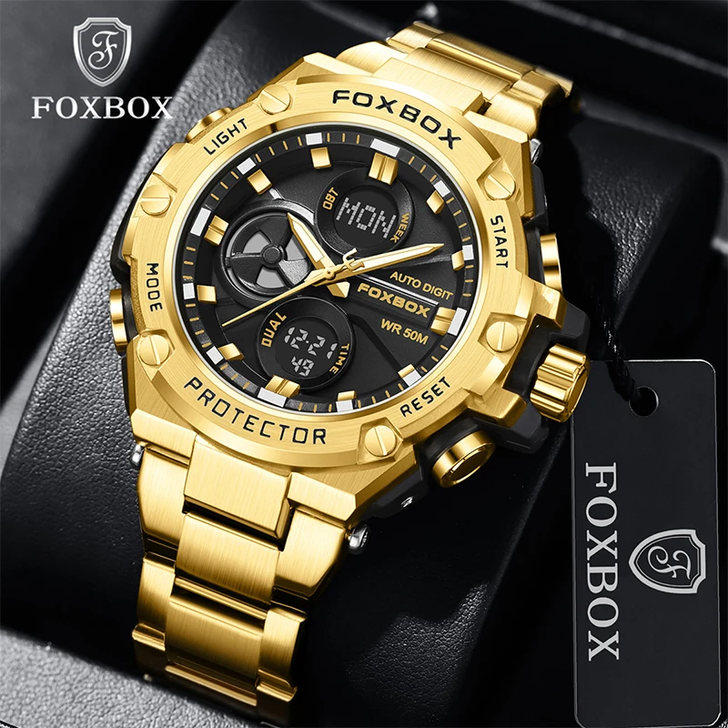 

Топ 2026 LIGE модные часы брендовые мужские кварцевые наручные часы с двойным дисплеем водонепроницаемые светодиодные часы для мужчин Relogio Masculino