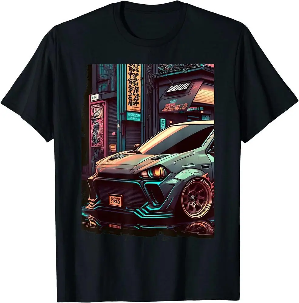 

2025 Cars on The Streets of Tokyo Japan Unisex Casual Short Sleeved Top Fashionable T-shirt Summer Oversized T-shirt