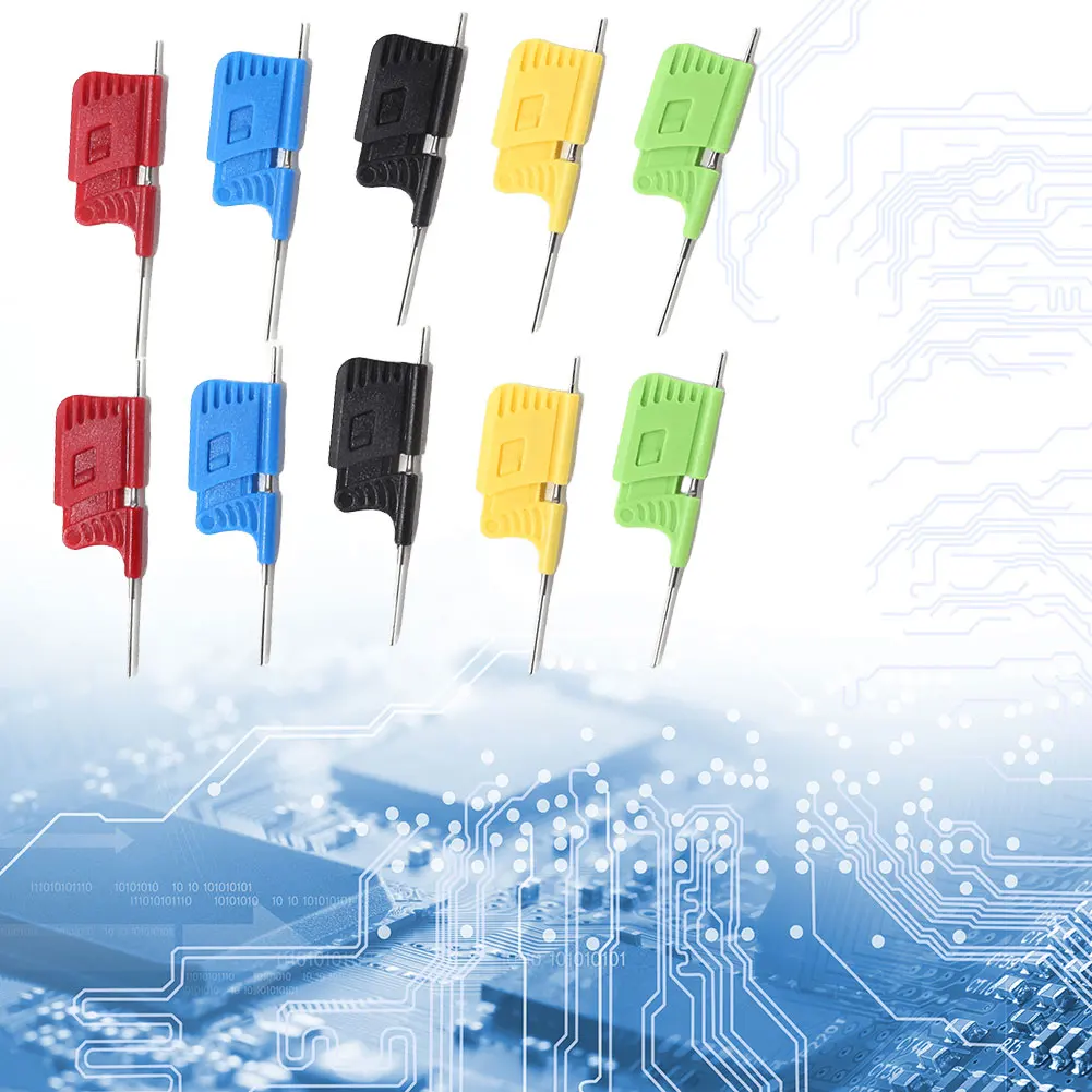 10 قطعة/المجموعة SDK08 مقاطع الاختبار مع أسلاك توصيل معزز SMD القابض 40 فولت IC اختبار هوك كليب 2A مقطع صغير جدا للاختبار الكهربائي
