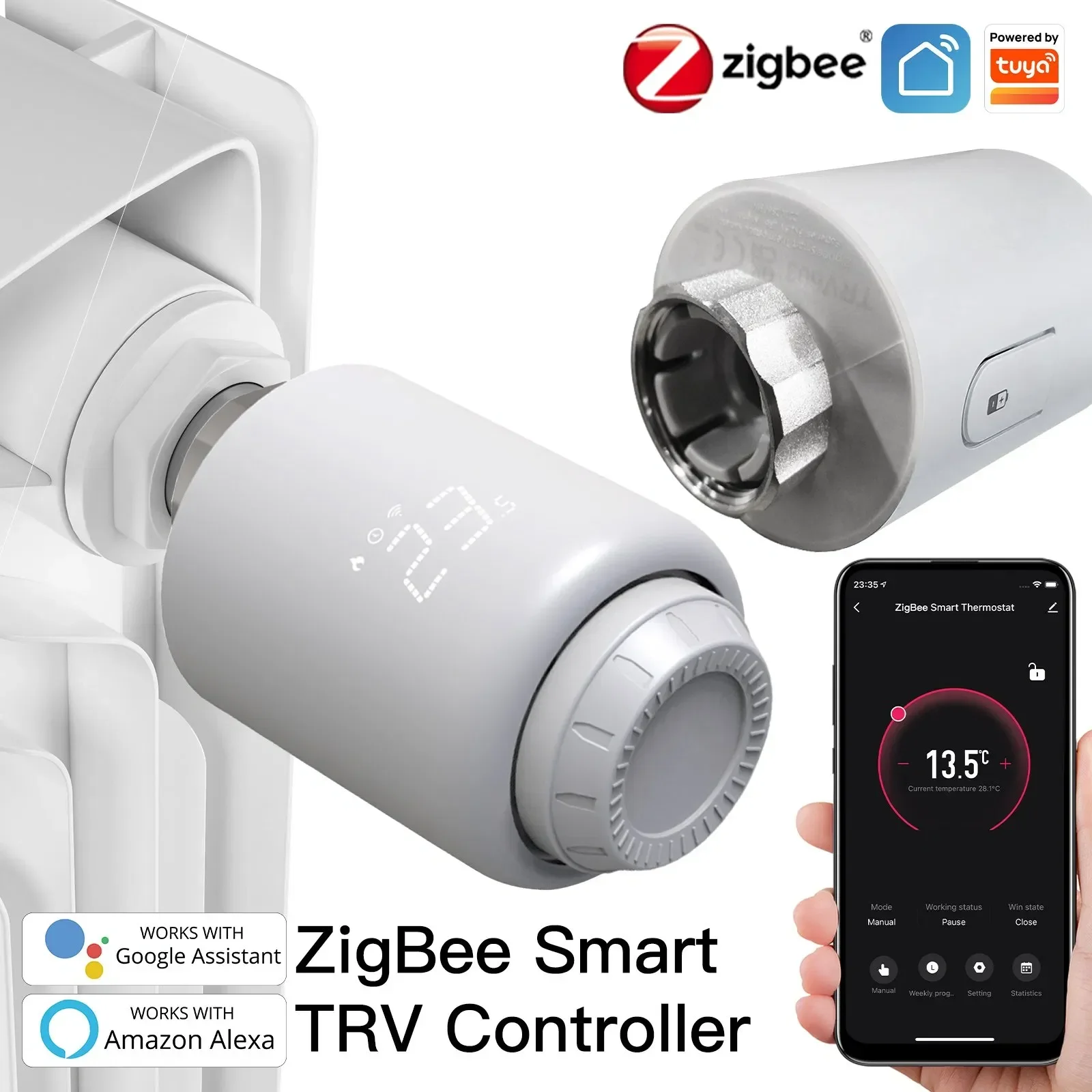 Zigbee Smart Tuya Radiator Valve Thermostat for Home Remote Temperature Controller