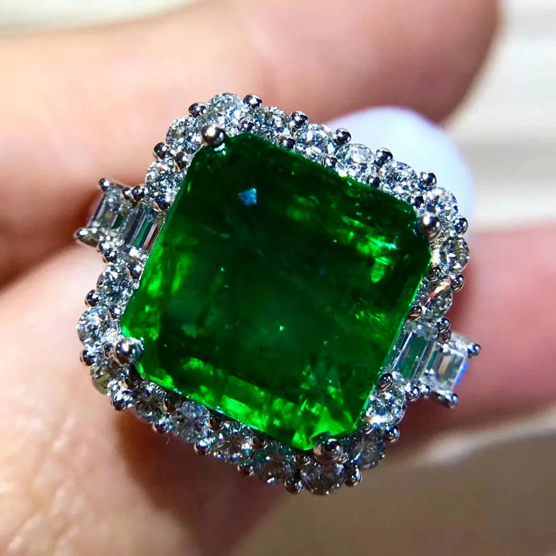 PT950 New High-End Square Open Ring for Women