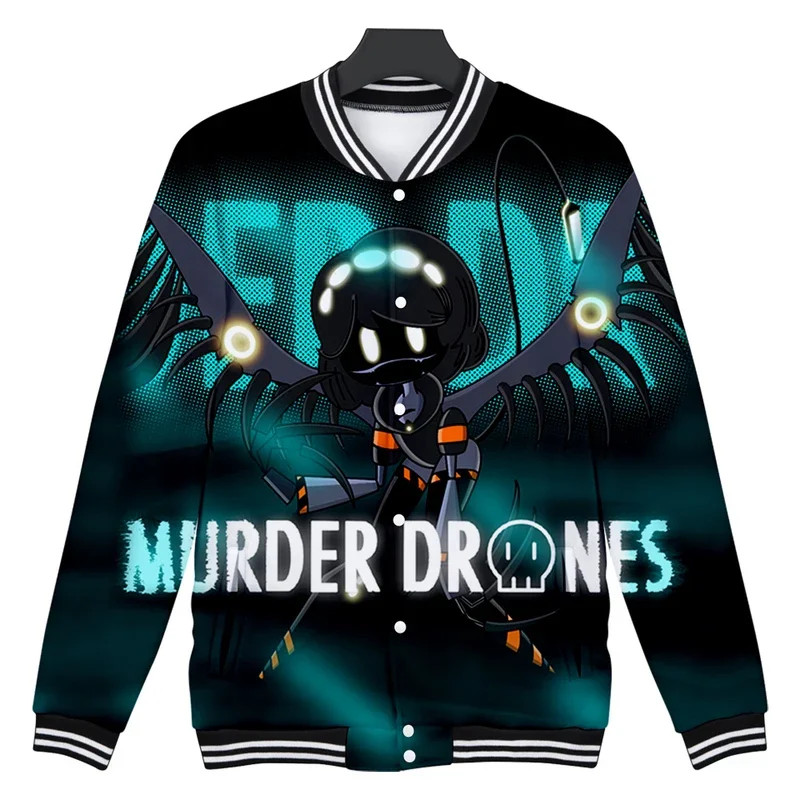 3D Murder Drones Jacket New Hip Hop Sweatshirt Fashion Baseball Jacket Cosplay Clothes 100% Polyester Baseball Uniform