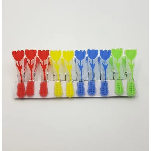 Evvehediyelikeşya 20Lİ Colorful Silicone Transparent Clothes Peg Hanger