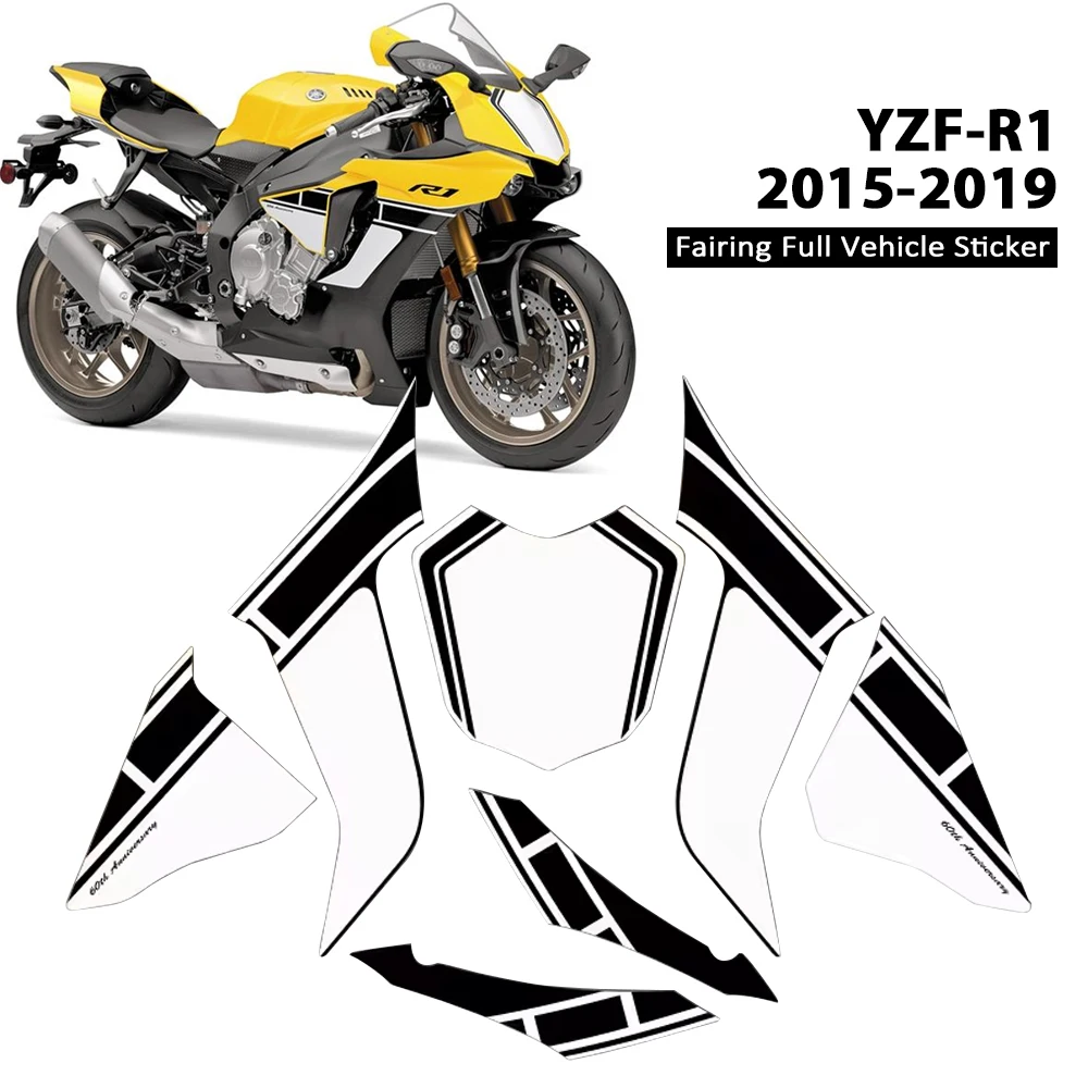 

YZF R1 Motorcycle Parts Fairing Sticker Full Vehicle 60th Anniversary Special For Yamaha YZF-R1 yzfr1 2015 2016 2017 2018 2019