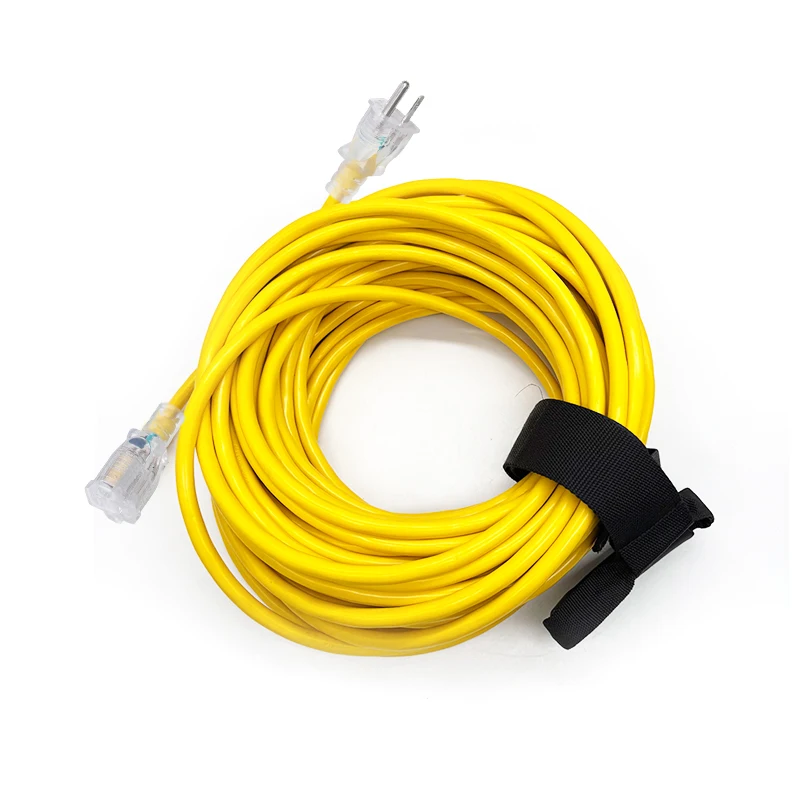 American Standard Heavy-D-uty Waterproof NEMA 5-15P to 5-15R Lighted End Outdoor Extension Cord   Wire for Garden Jobsite Use-HD