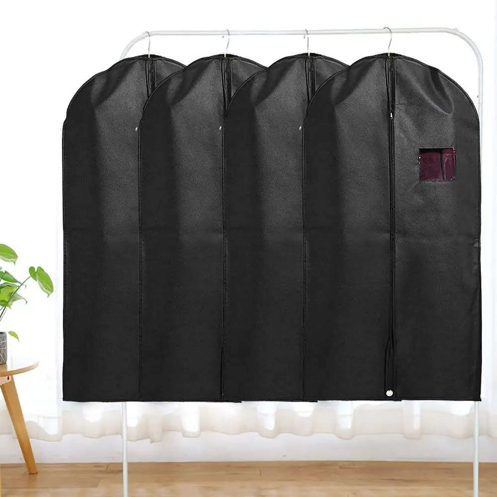 1/3/5 Pcs Dustproof Cloth Cover Bags Clothes Hanging Garment Dress Suit Coat Dust Cover Home Storage Bag Pouch Case Organizer