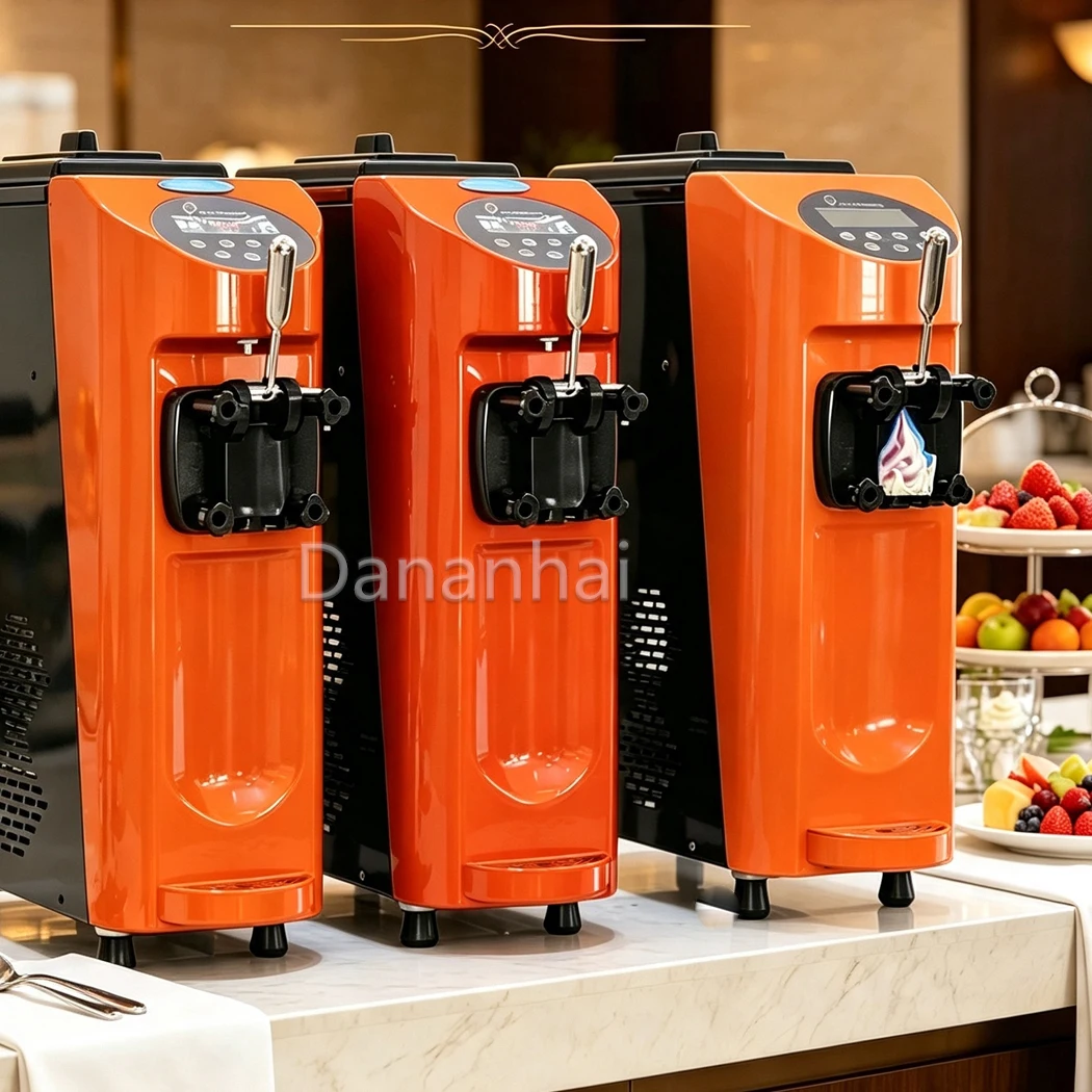 680mm Depth Compact Commercial Ice Cream Machine Single Head Soft Ice Cream Maker For Narrow Shop Counter Space