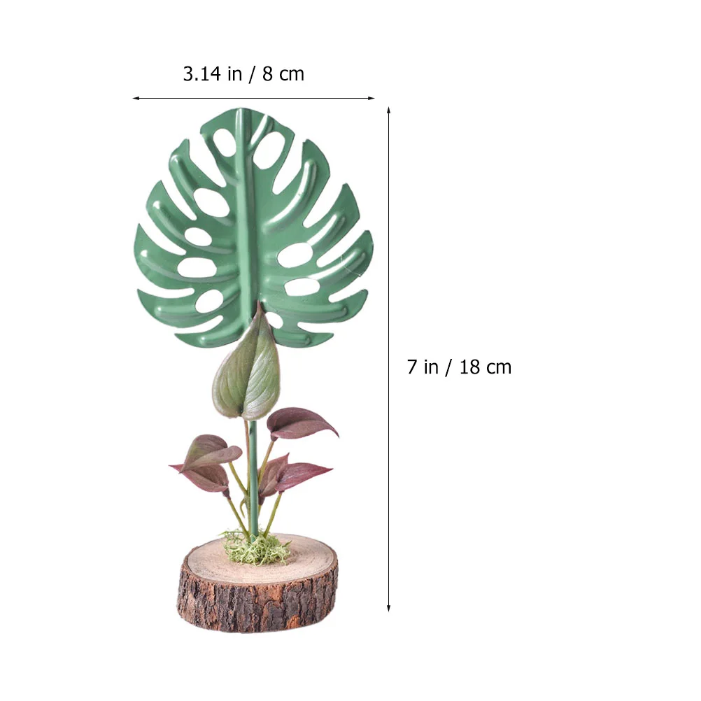 

Resin Wood Craft Decor Lifelike Leaf Adornment Compact Size Practical Desktop Decor Bedroom Workbench Small Figurines