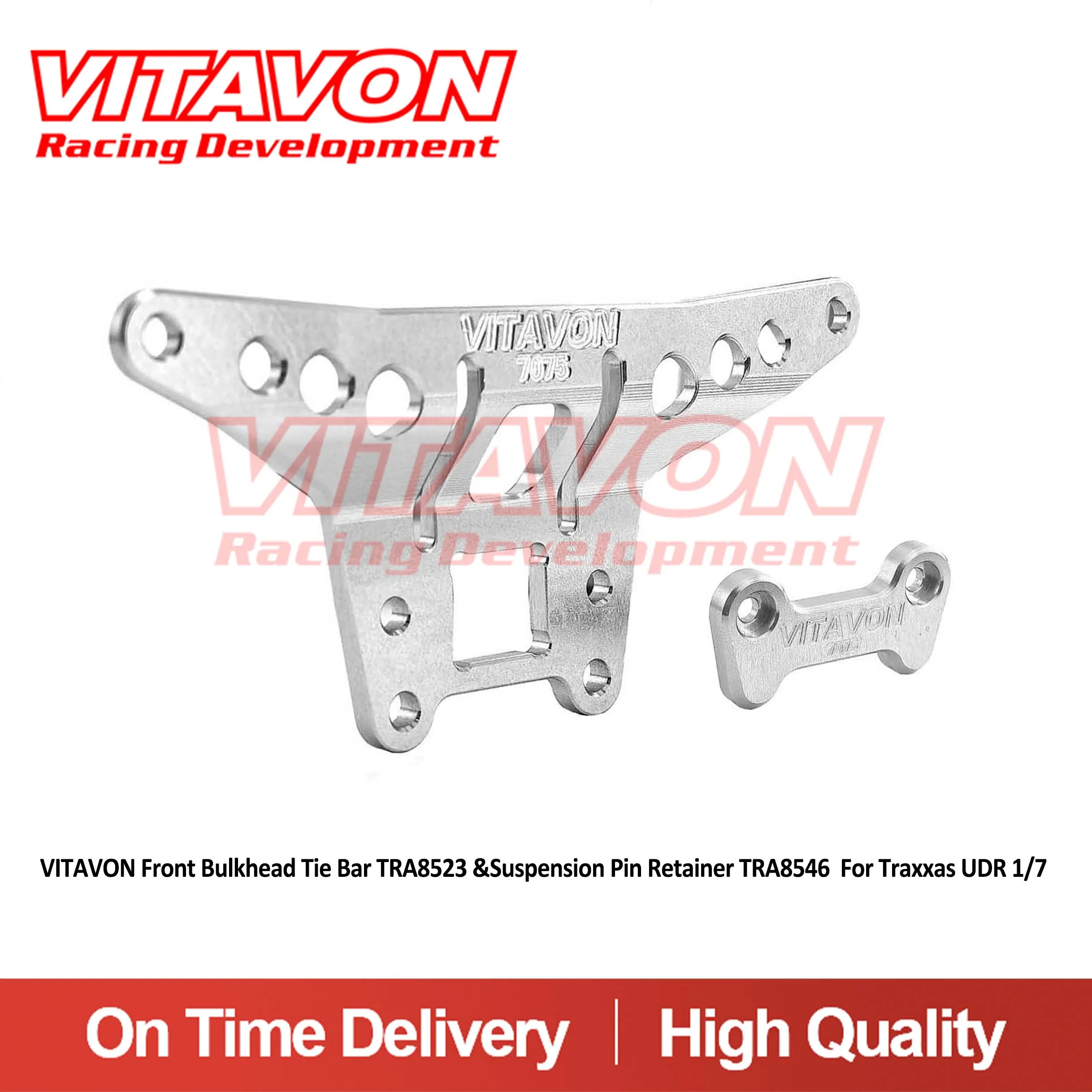 

VITAVON UDR Front Bulkhead Tie Bar TRA8523 &Suspension Pin Retainer TRA8546 For Traxxas UDR 1/7