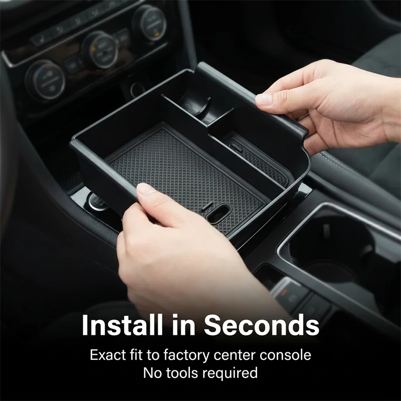 For Volkswagen VW Golf 8 MK8 GTI GTE R 2019 2020 2021 2022 2023 2024 Center Console Armrest Box Storage Box Door Storage Box