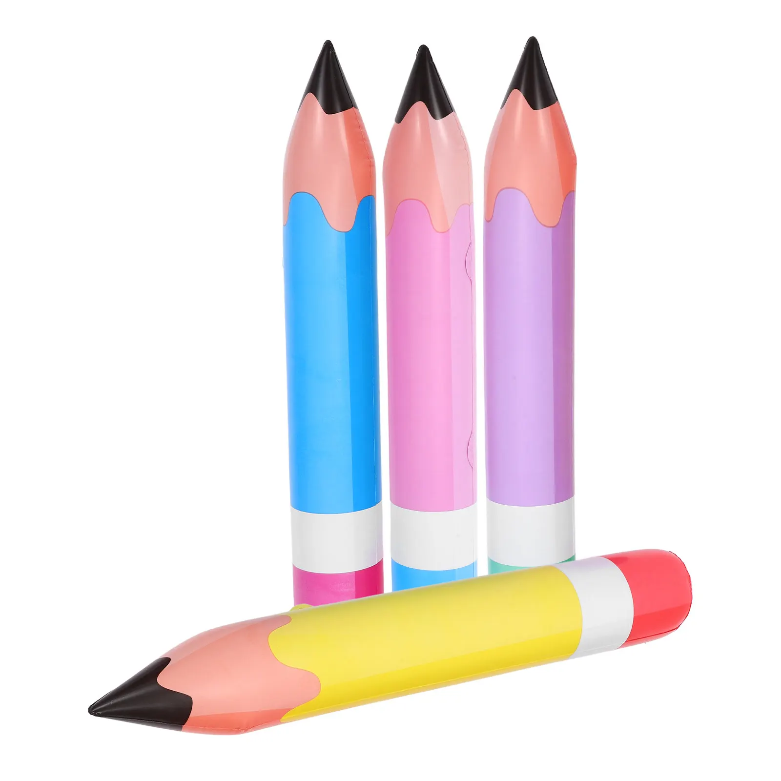 

4Pcs Inflatable Crayon Big Prop Multi-Color Decorative Party Favor School Celebration Birthday Large Inflatable Decor