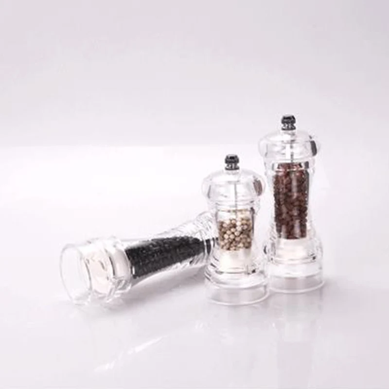 Acrylic Grinder Transparent Pepper Mill Manual Multi Seasoning Bottle Pepper Cumin Pepper Spice Grinder