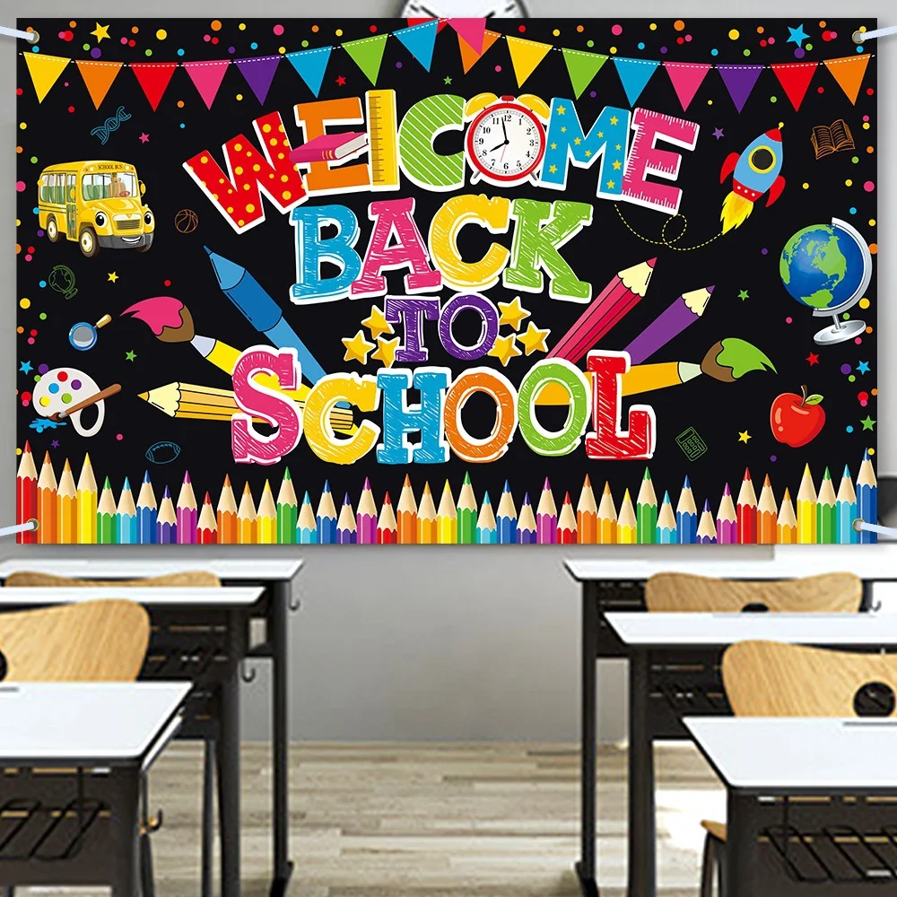 Back to School Bulletin Board Decorations Welcome Back Classroom Bulletin Board BackDrop,First Day of School Party Supplies