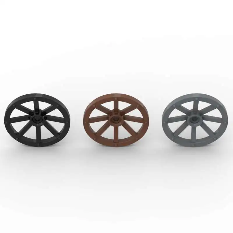 MOC 10PCS 4489 Wheel Wagon Large 33mm Building Blocks Notched For Holder Pin Bricks Particle DIY Toy For Children Birthday Gift