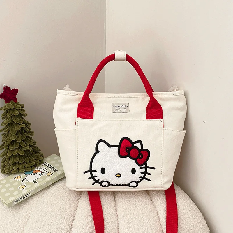 MINISO Messenger Bag Sweet Shoulder Bag Kuromi Hello Kitty My Melody Gift Handbag Girl Cartoon Good Quality