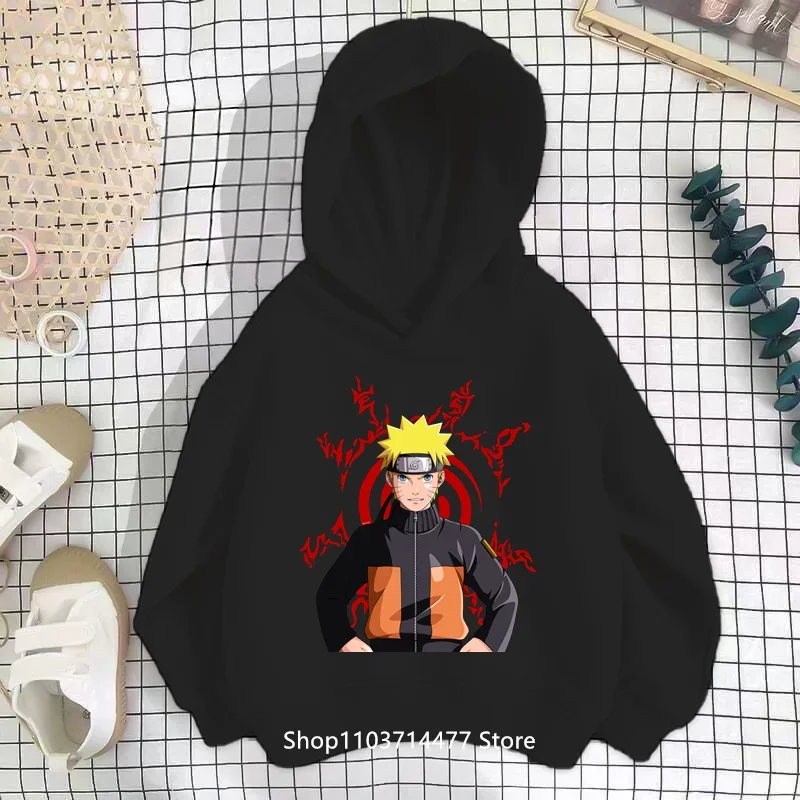 

Fashion Unisex Naruto Hoodie For Kids Children Boys Long Sleeves Sweatshirt Baby Kids Tops Girls Clothes 2-14 Years Streetwear