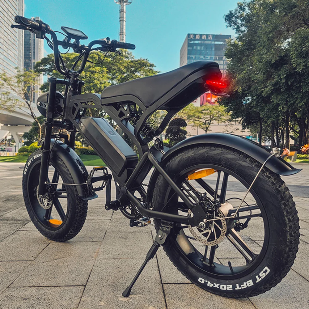 EU Warehouse In Stock Fat Tire Electric Bike 20inch Off Road E Bike Price 750W Motor 15ah Battery Beach Cruiser Electric Bicycle