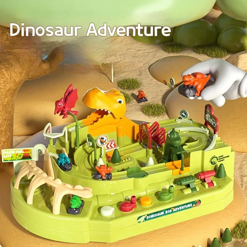 

Children Track Car Breakthrough Adventure Toys Kids Dinosaur Theme Park Roller Coaster Game Parent-child Interaction Puzzle Toy