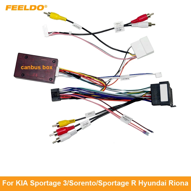 Car 16pin Audio Wiring Harness For KIA Sportage 3/Sorento/Sportage R Hyundai Riona Aftermarket Stereo Installation Wire Adapter