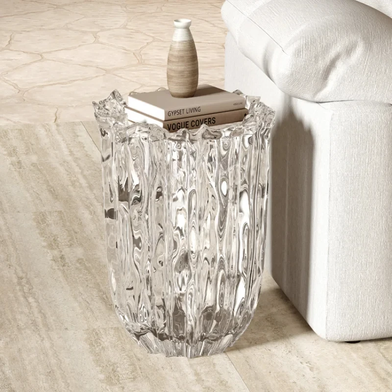 

Modern Minimalist Acrylic Transparent Side Table Living Room Sofa Designer Special-Shaped Storage Spray Mini Corner Table