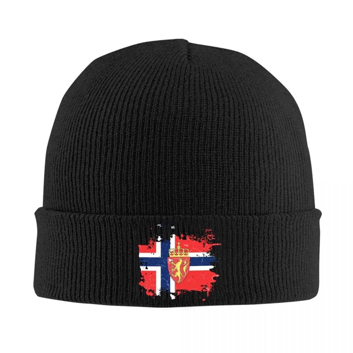 Custom Coat Of Arms Of Norway Beanie Cap Unisex Winter Warm Bonnet Homme Knitting Hat Norwegian Flag Skullies Beanies Caps