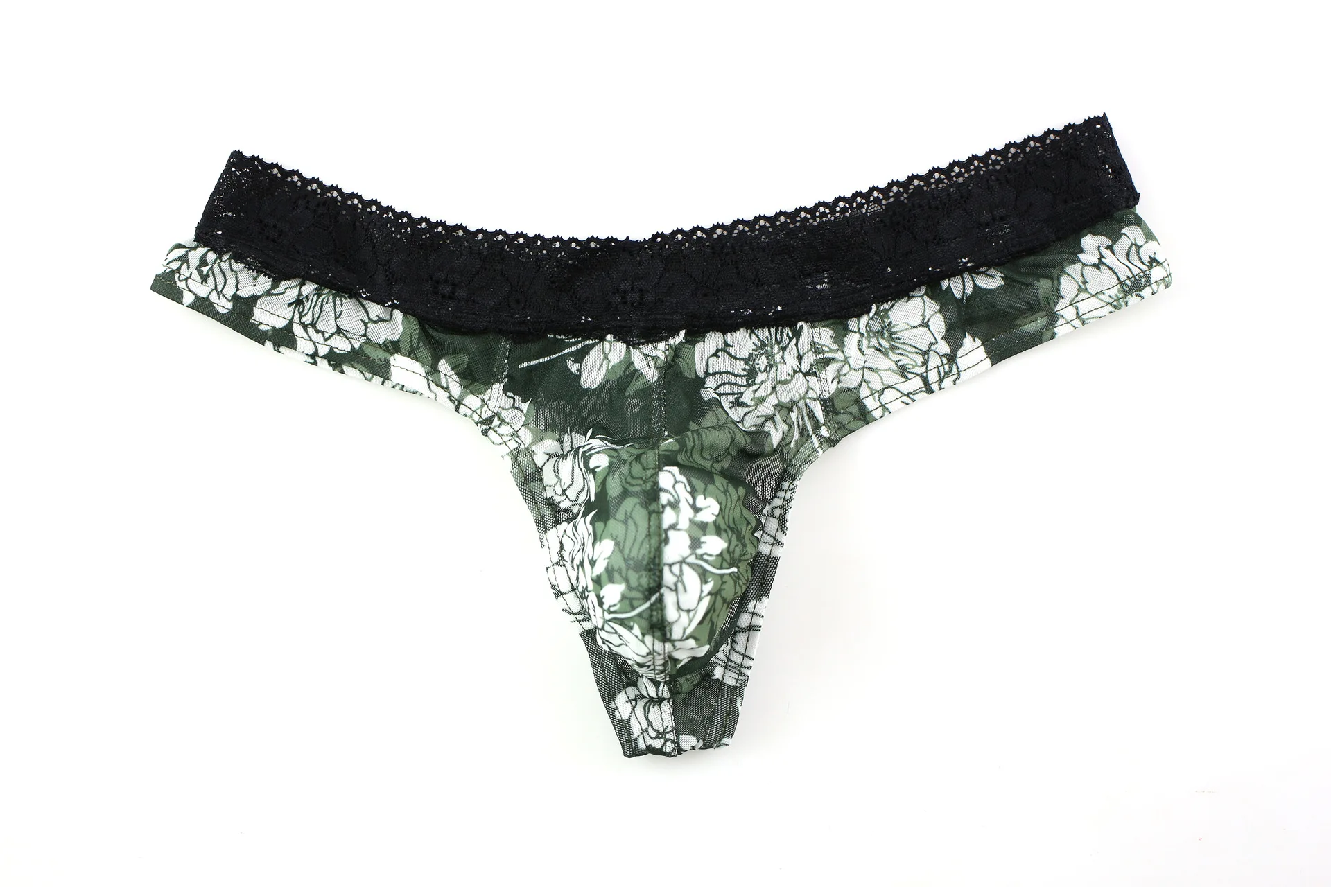 

Mens Underwear Thongs Sexy Printed Briefs Bikini G-string Thong Mesh Jocks Tanga Underpants Man Shorts Exotic T-back