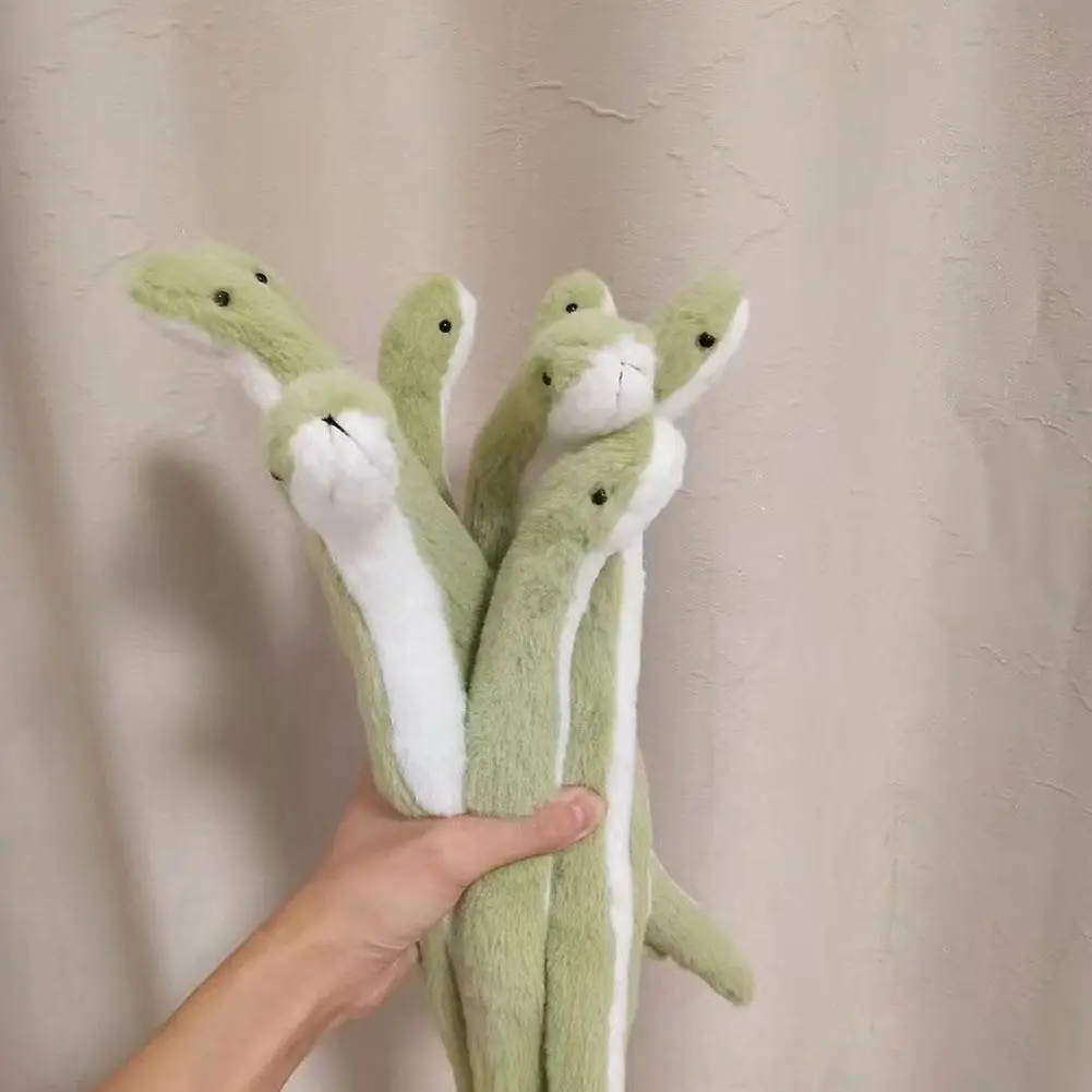 25 New Year Snake Mascot Cute Plush Snake Doll Sofa Living Room Decoration Cartoon Green Snake Soft Children's Gift 20/40CM Toy