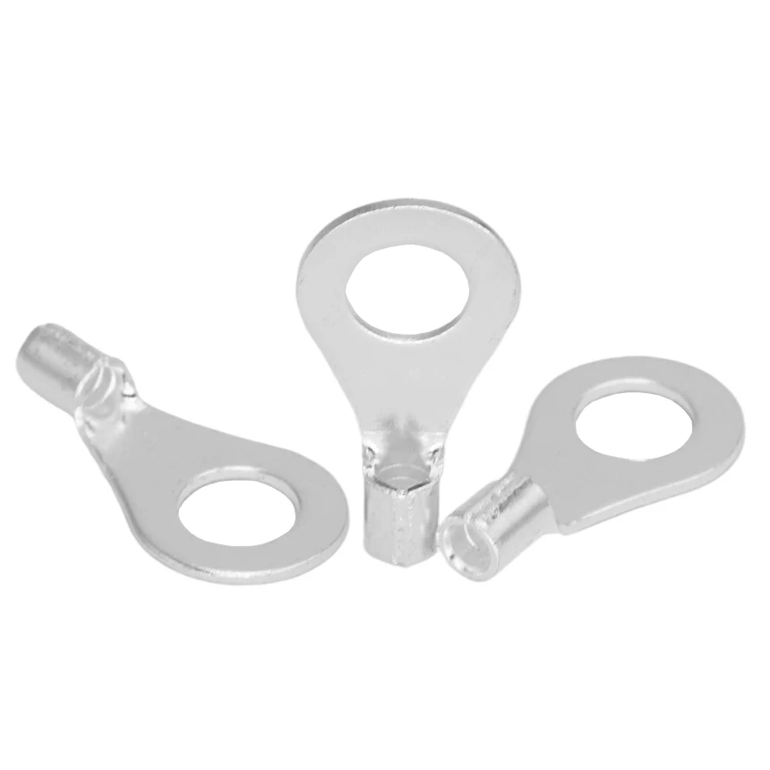 OT OT2.5-3/4/5/6/8/10/12/14/16 2.5mm2 Wire Cable Copper Round Ring Tongue Screw Connector Lug Spade Non Insulated Crimp Terminal