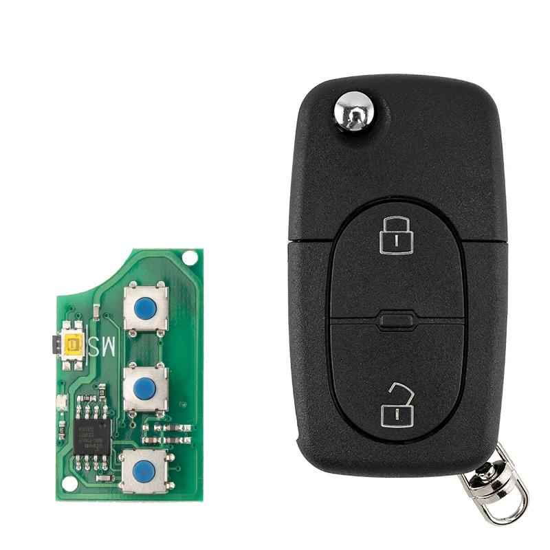 DAhai MYT8Z0837231 4D0837231K Key Fob For Audi A3 A4 A6 A8 TT RS4 Quattro 1994 - 2004 433Mhz ID48 Chip Car Remote Flip Key